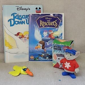 Rescuers Down Under by Disney book,Dvd, Bernard Chritmas ornament